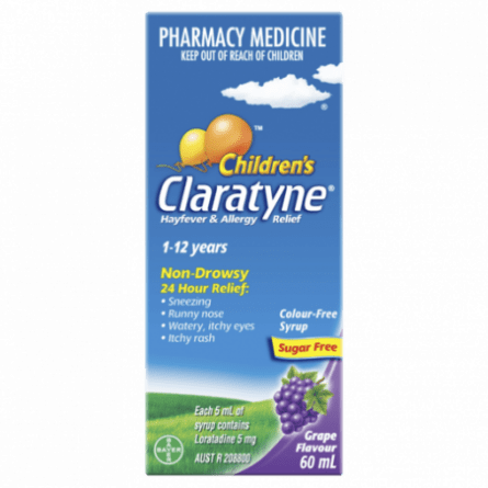Claratyne Children's Syrup Grape 60mL - 9310160823458 are sold at Cincotta Discount Chemist. Buy online or shop in-store.
