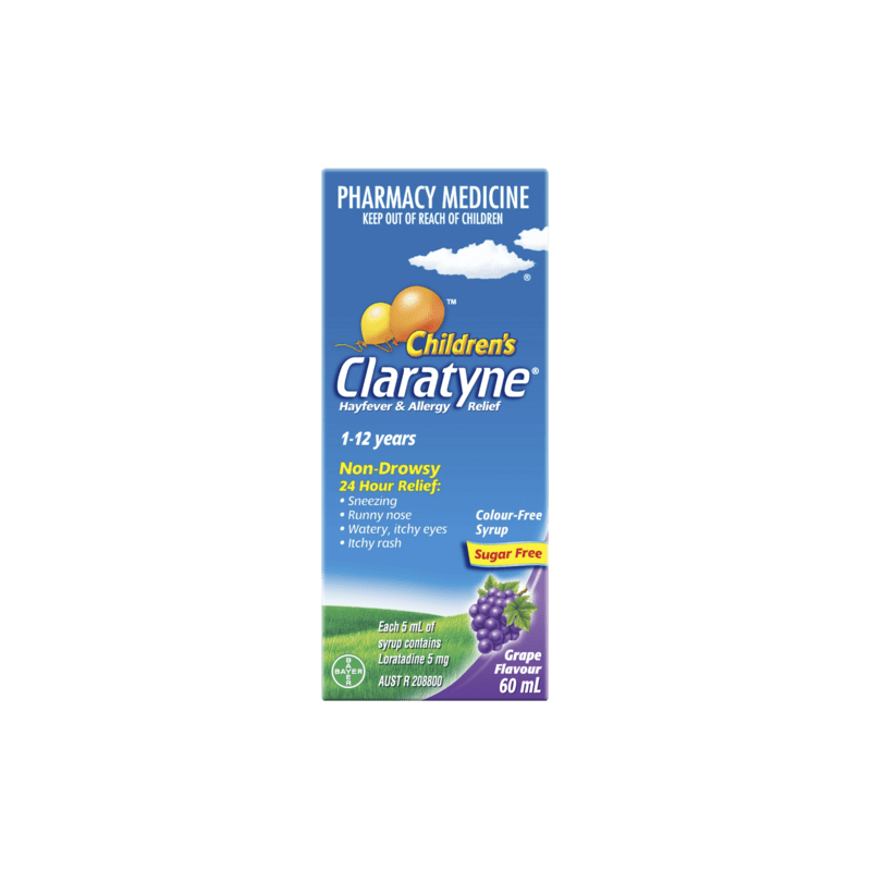 Claratyne Children's Syrup Grape 60mL - 9310160823458 are sold at Cincotta Discount Chemist. Buy online or shop in-store.