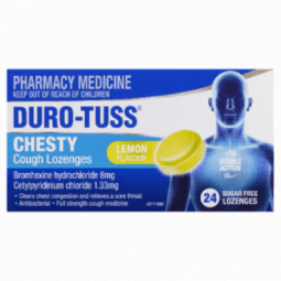 Duro-Tuss Chesty Cough Lemon Lozenges 24 pk - 9314057006627 are sold at Cincotta Discount Chemist. Buy online or shop in-store.