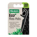 Piksters Eco Floss Pick Charcoal 50pk