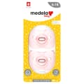 Soother Plus Steribox soft Silicone Duo Pink 6-18Mths