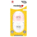Soother Plus Steribox Soft Silicone Duo Pink 0-6Mths