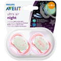 Avent Ultra Air Night Soother 18mths+ 2pk