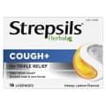 Strepsils Herbal Cough Lozenges Honey Lemon 16pk