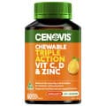 Cenovis Chewable Triple Action Vit C D & Zinc Orange Tablets