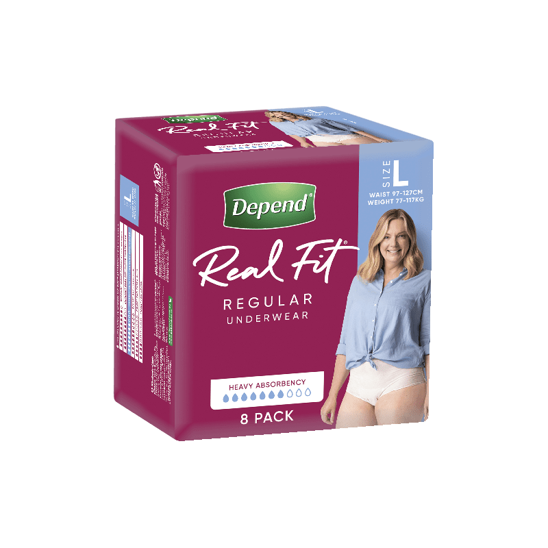 Depend Underwear Realfit Female Large 8 pack - 9310088009521 are sold at Cincotta Discount Chemist. Buy online or shop in-store.