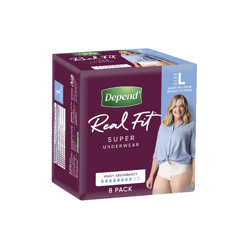 Depend Underwear Super Female Large 8 pack - 9310088010350 are sold at Cincotta Discount Chemist. Buy online or shop in-store.