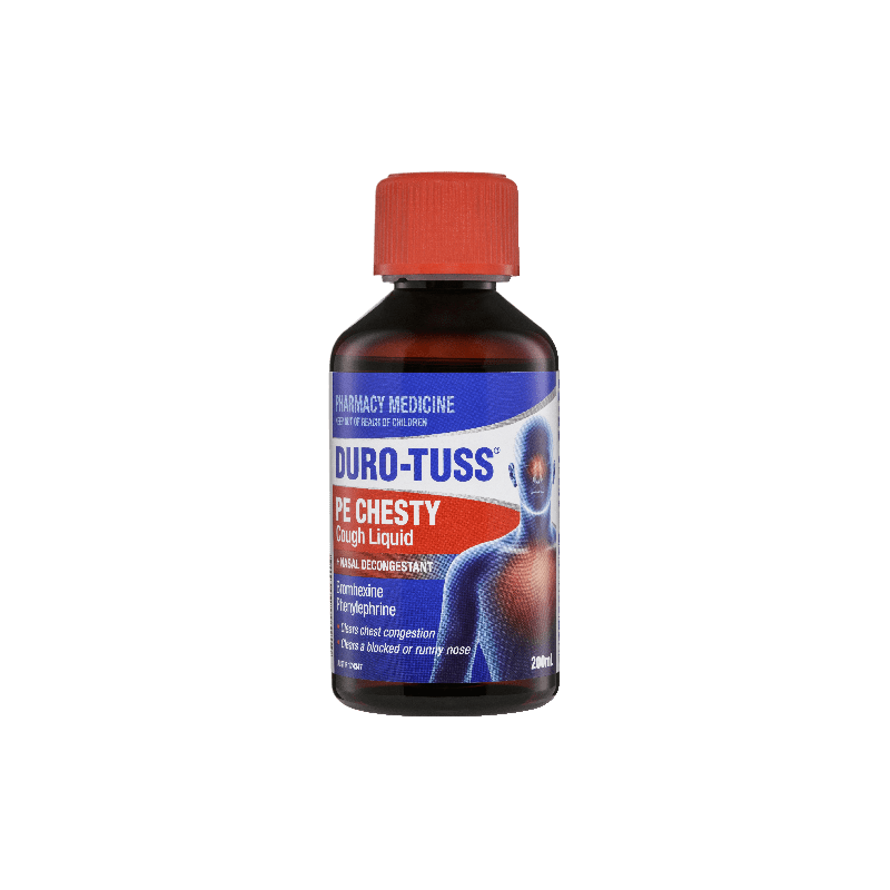 Durotuss Chesty Pe 200mL - 9314057005910 are sold at Cincotta Discount Chemist. Buy online or shop in-store.