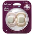 Bbox Soother Silcone Pacifier Glow Ast 0-6mths 2pk