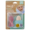 Cherub Baby Universal Food Pouch Spoons Rose & Sand 2pk