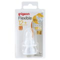 Pigeon Teat Flexible Perist Plus S/Neck 12mths+ LL Y-Cut 2pk