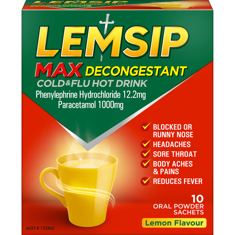 Lemsip Max Decongestant Lemon Sachet 10 - 5000158063938 are sold at Cincotta Discount Chemist. Buy online or shop in-store.