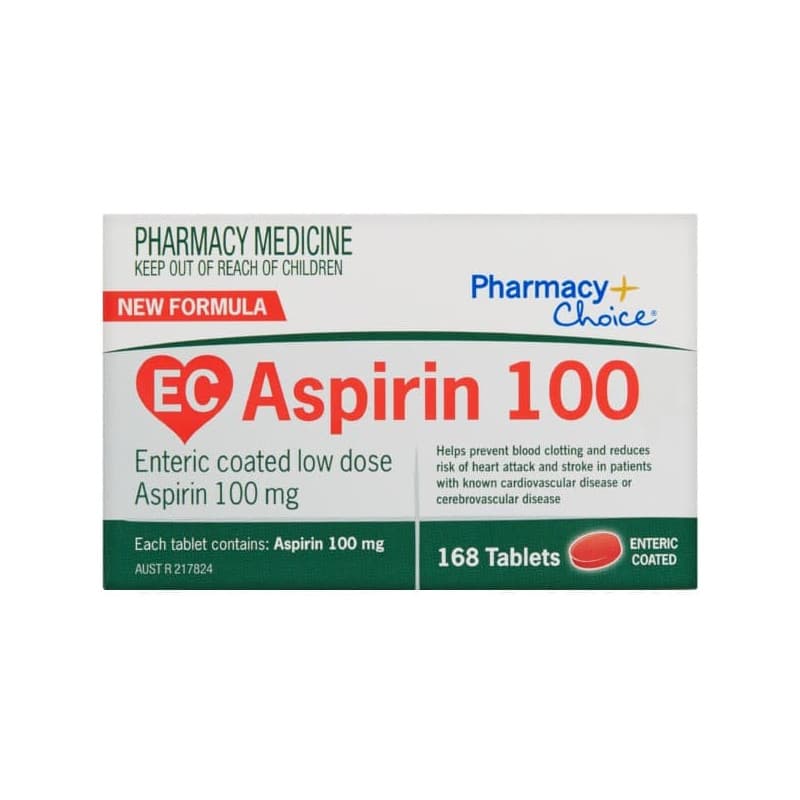 Buy Pharmacy Choice EC Aspirin 100mg 168 Tablets online at Cincotta