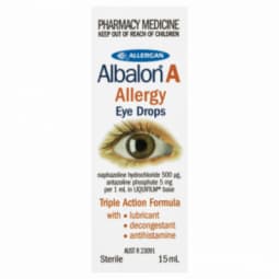 Albalon A Allergy Eye Drops 15mL - 9315195301377 are sold at Cincotta Discount Chemist. Buy online or shop in-store.