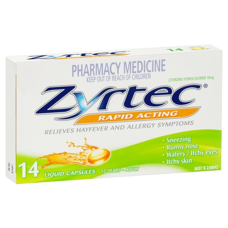 Zyrtec Liquid 10mg 14 Capsules - 9300607490145 are sold at Cincotta Discount Chemist. Buy online or shop in-store.