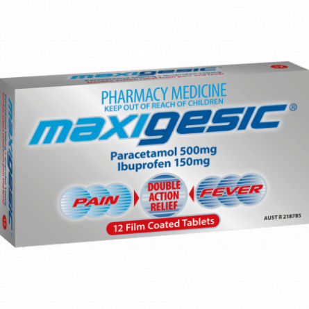 Maxigesic Paracetamol & Ibuprofen 12 Tablets - 9340404001236 are sold at Cincotta Discount Chemist. Buy online or shop in-store.