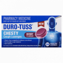 Durotuss Chesty Lozenges Sugar Free Berry 24 - 9314057011591 are sold at Cincotta Discount Chemist. Buy online or shop in-store.