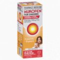 Nurofen For Children 1-5yrs Pain and Fever Relief 100mg/5mL Ibuprofen Strawberry 200mL