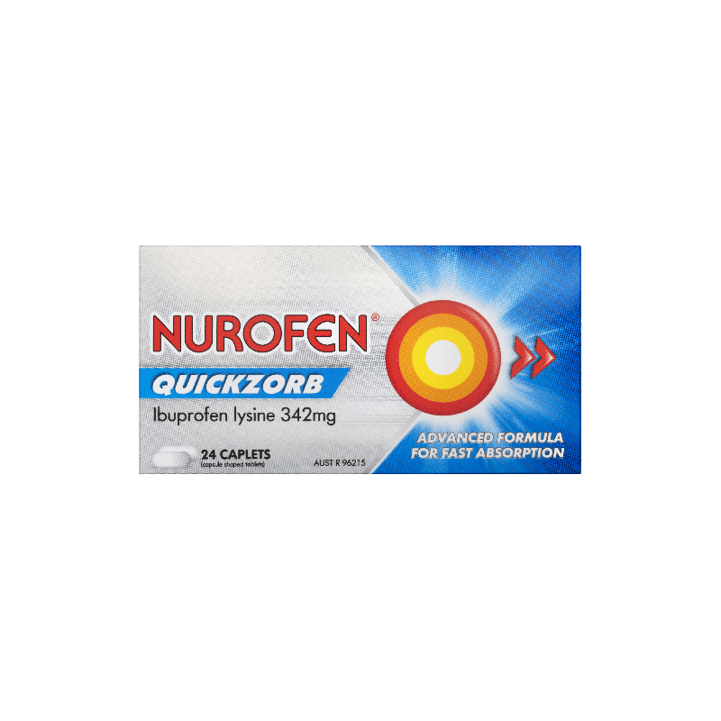 Nurofen Quickzorb Caplets 24 - 9300711653030 are sold at Cincotta Discount Chemist. Buy online or shop in-store.