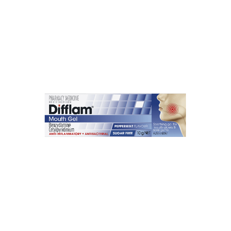 Difflam Anti Inflammatory Mouth Gel 10g - 9314057001974 are sold at Cincotta Discount Chemist. Buy online or shop in-store.