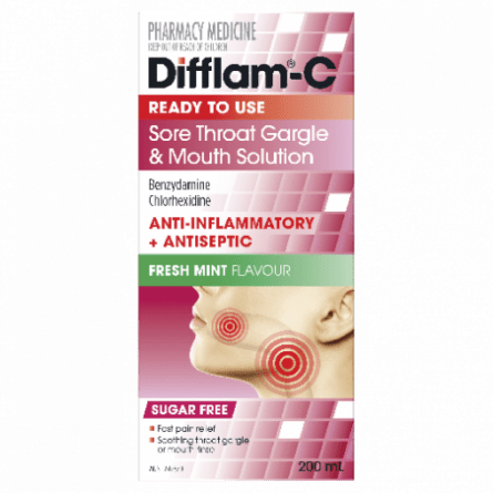 Difflam-C Gargle and Mouth Solution 200mL - 9314057001561 are sold at Cincotta Discount Chemist. Buy online or shop in-store.