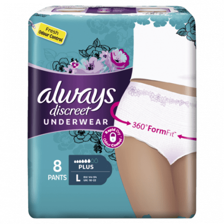 Buy Always Discreet Pants Level 6 Large 8 Pack online at Cincotta