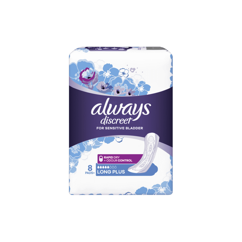 Always Discreet Incontinence Pads Long Plus 16 per pack