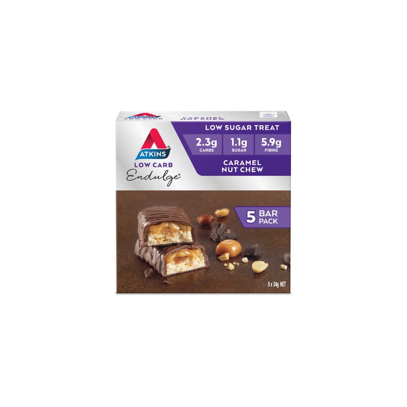 Atkins Endulge Caramel Nut Chew 5 pack - 637480010559 are sold at Cincotta Discount Chemist. Buy online or shop in-store.