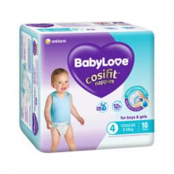 Buy Babylove Nappies Toddler Convenience 18pack online at Cincotta