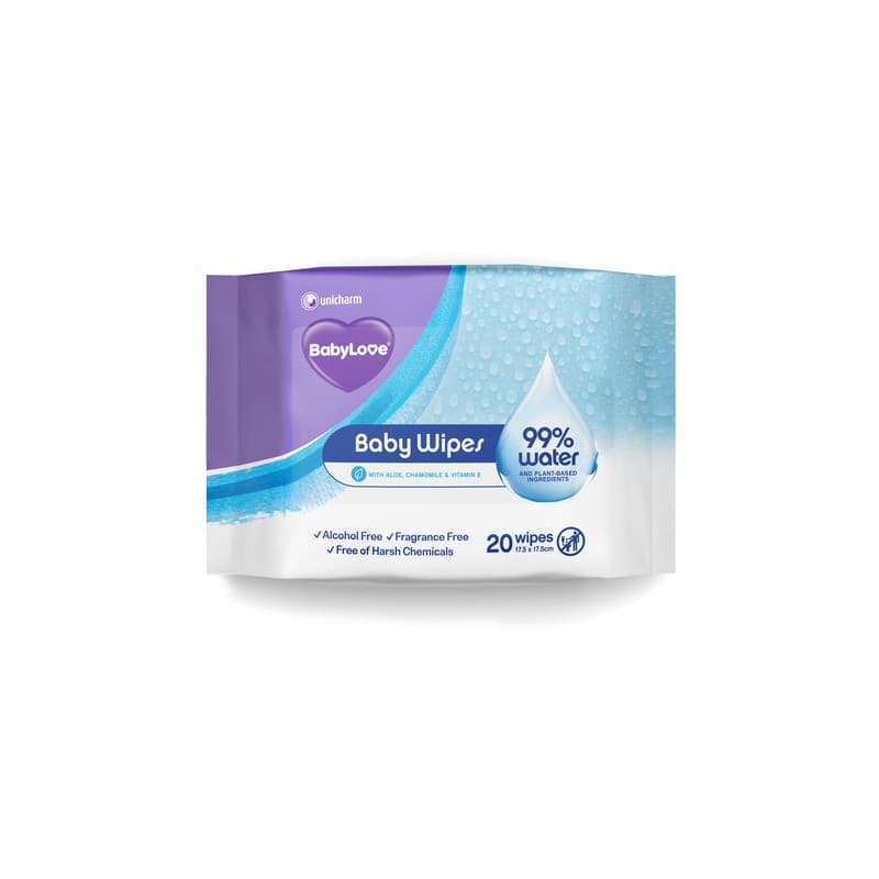 Babylove Baby Water Wipes Travel 20 Pack - 9312818004554 are sold at Cincotta Discount Chemist. Buy online or shop in-store.
