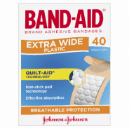 Band-Aid Extra Wide Plastic Strips 40 pk - 9300607171341 are sold at Cincotta Discount Chemist. Buy online or shop in-store.