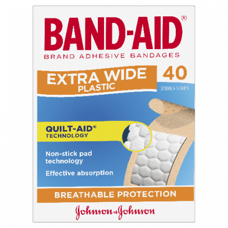 Band-Aid Extra Wide Plastic Strips 40 pk - 9300607171341 are sold at Cincotta Discount Chemist. Buy online or shop in-store.