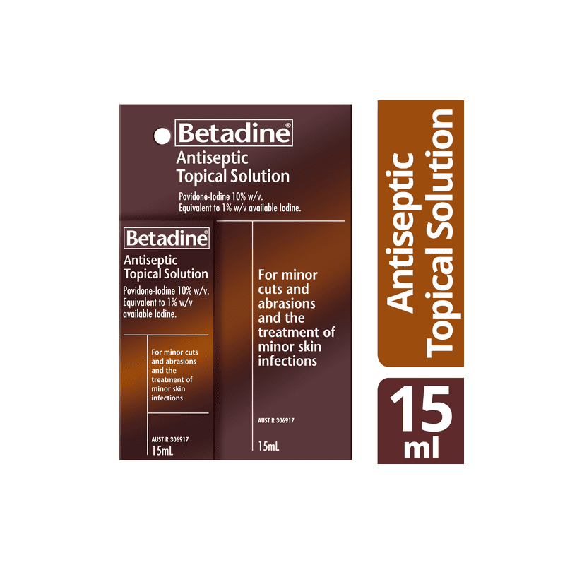 Betadine Antiseptic Topical Solution 15mL - 9300655603047 are sold at Cincotta Discount Chemist. Buy online or shop in-store.