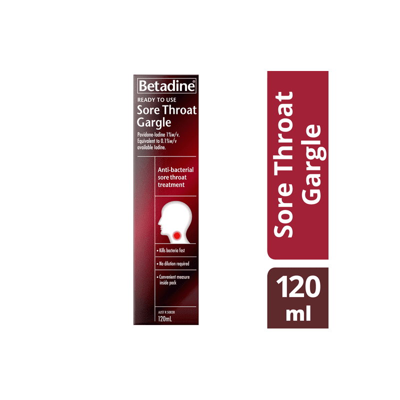 Betadine Sore Throat gargle RTU 120mL - 9300655122548 are sold at Cincotta Discount Chemist. Buy online or shop in-store.