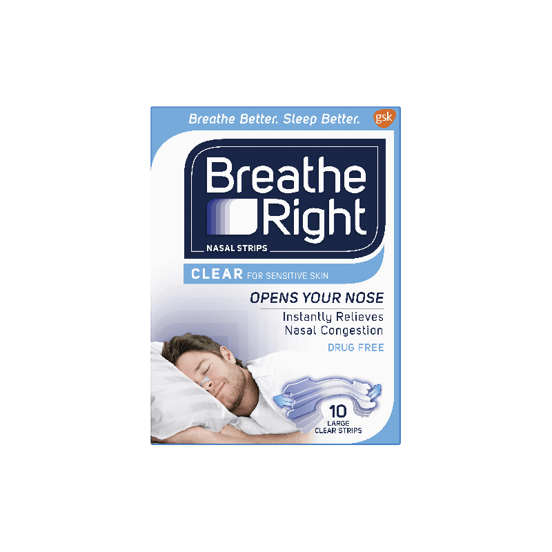 Buy Breathe Right Nasal Strip Clear Large 10 online at Cincotta
