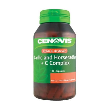 Cenovis Garlic Horseradish C 120 Capsules - 9300705602839 are sold at Cincotta Discount Chemist. Buy online or shop in-store.