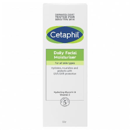 Cetaphil Daily Facial Moist SPF15+ 118mL - 9318637042562 are sold at Cincotta Discount Chemist. Buy online or shop in-store.