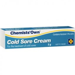 Chemists Own Cold Sore Cream 5g - 9350299002171 are sold at Cincotta Discount Chemist. Buy online or shop in-store.