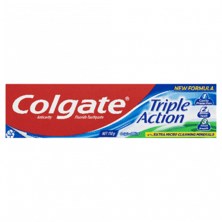 Colgate Toothpaste Triple Action 110g - 9300632066025 are sold at Cincotta Discount Chemist. Buy online or shop in-store.