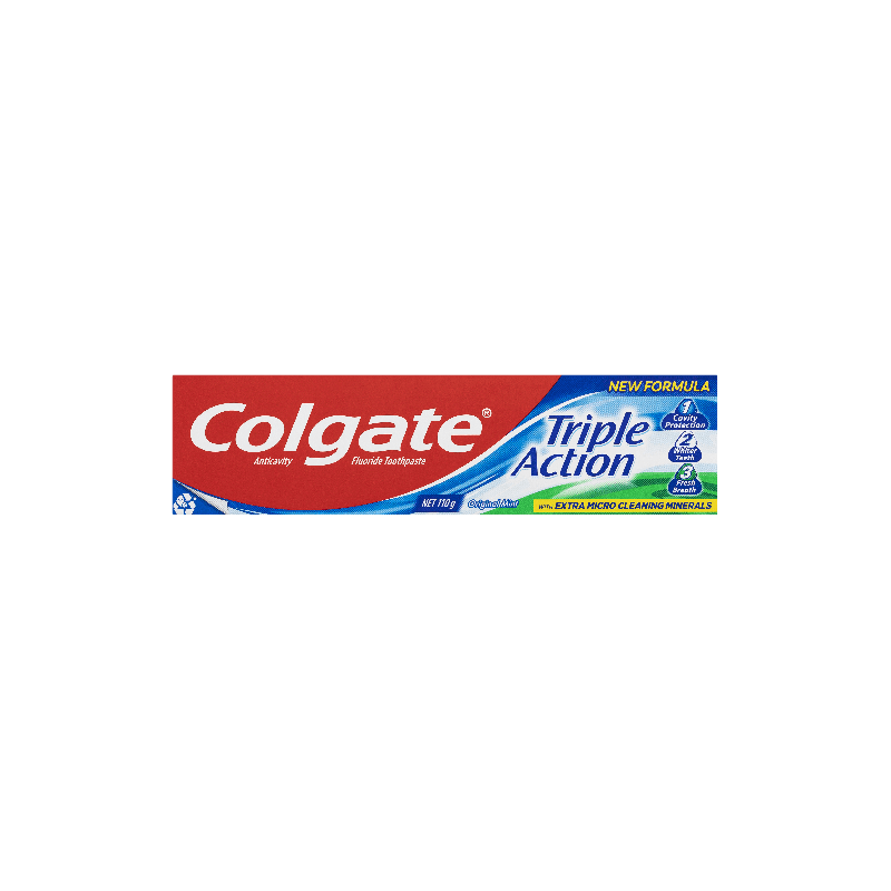 Colgate Toothpaste Triple Action 110g - 9300632066025 are sold at Cincotta Discount Chemist. Buy online or shop in-store.