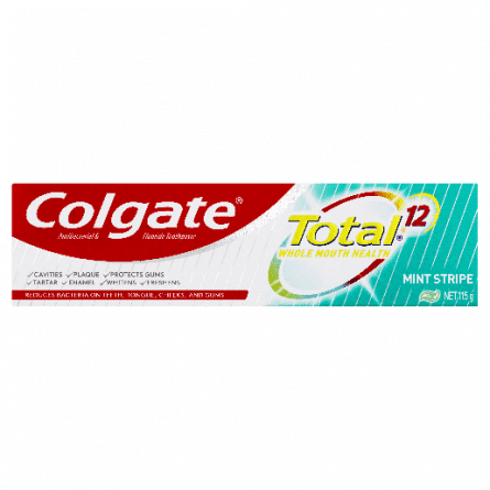Colgate Toothpaste Total Mint Stripe 115g - 8850006343975 are sold at Cincotta Discount Chemist. Buy online or shop in-store.
