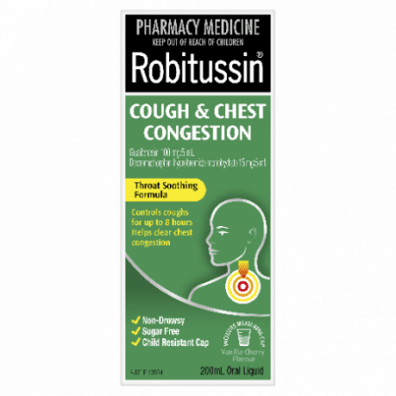 Robitussin Cough & Chest Congest 200mL - 9310488022885 are sold at Cincotta Discount Chemist. Buy online or shop in-store.