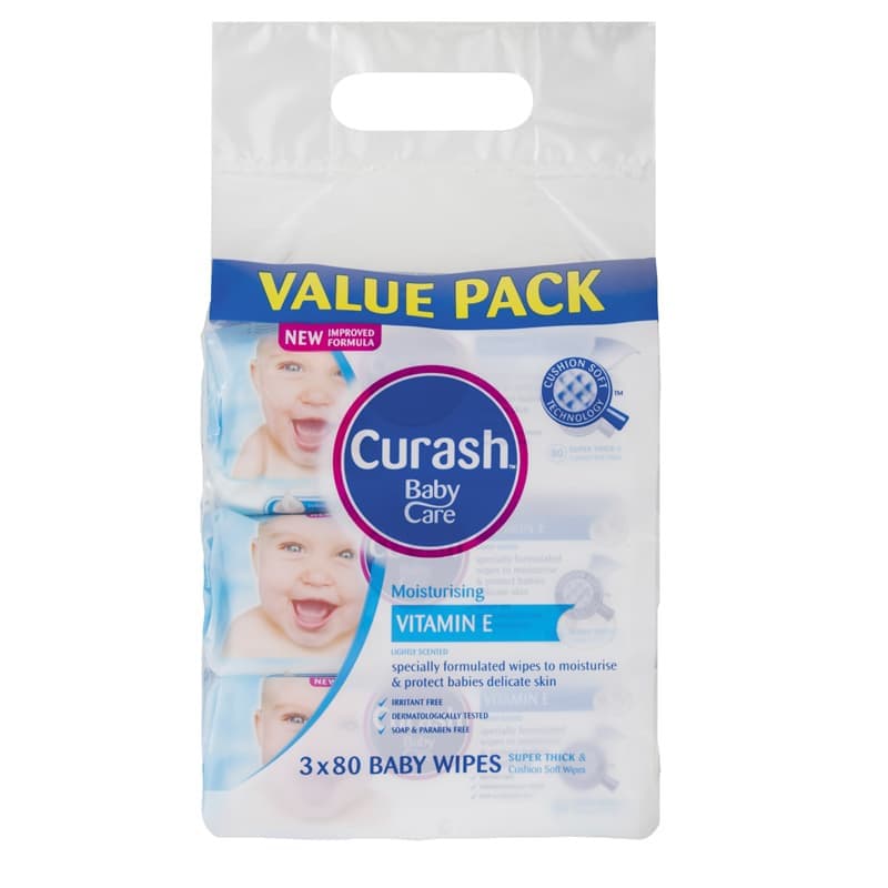 Curash Baby Soap Free 3x 80 Wipes - 9310320000354 are sold at Cincotta Discount Chemist. Buy online or shop in-store.