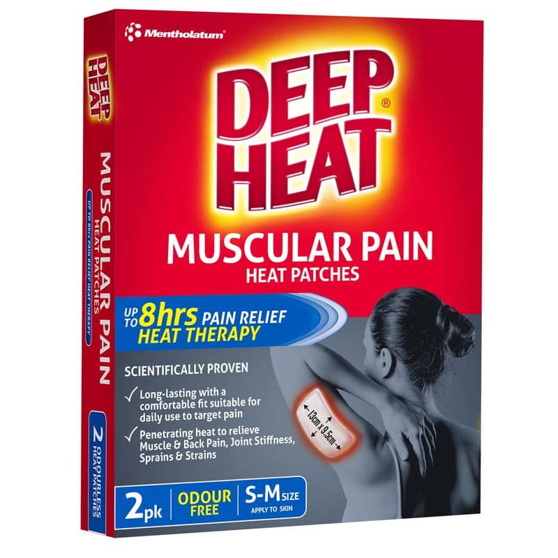 Deep Heat Muscular Pain Heat Patches S-M 2pk - 9310263000879 are sold at Cincotta Discount Chemist. Buy online or shop in-store.