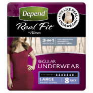 Depend Underwear Realfit Female Large 8 pack - 9310088009521 are sold at Cincotta Discount Chemist. Buy online or shop in-store.