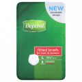 Depend Brief Fitted Large 8 pack