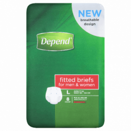 Depend Brief Fitted Large 8 pack - 9310088008463 are sold at Cincotta Discount Chemist. Buy online or shop in-store.