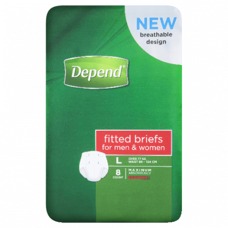 Depend Brief Fitted Large 8 pack - 9310088008463 are sold at Cincotta Discount Chemist. Buy online or shop in-store.