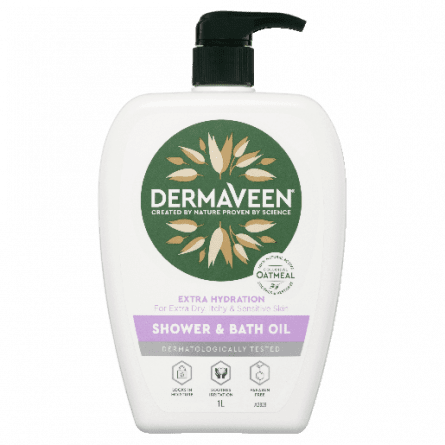 DermaVeen Shower & Bath Oil Extra Gentle 1L - 9314057010310 are sold at Cincotta Discount Chemist. Buy online or shop in-store.