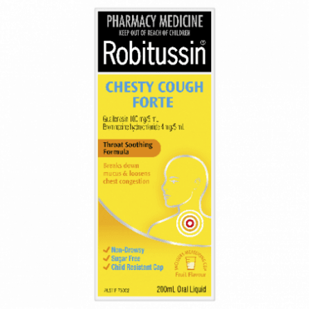 Robitussin Chesty Cough Forte 200mL - 9310488022946 are sold at Cincotta Discount Chemist. Buy online or shop in-store.